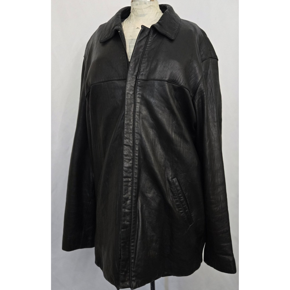 VINTAGE Adler Authentic Mens Leather Jacket Black Lambskin Coat Size‎ S/M 38-40